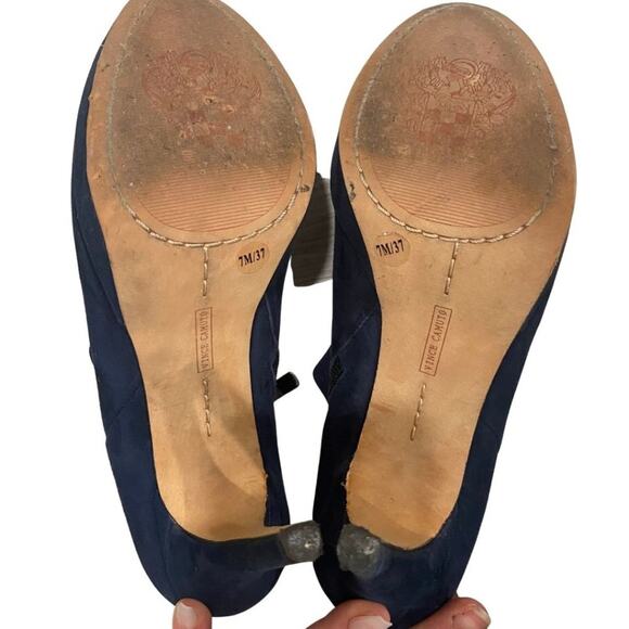 Vince Camuto Elvin Bootie Ankle Boot Blue Suede 7 - Picture 15 of 15